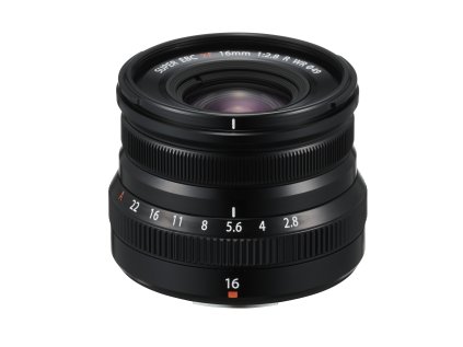 XF16mmF2.8 Black FrontUp