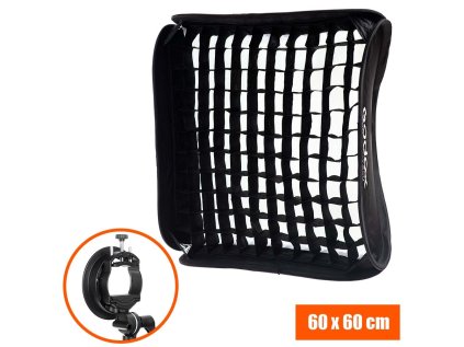Quick softbox s voštinou 60x60 a držákem S2 pro speedlite blesk , Godox SGGV6060